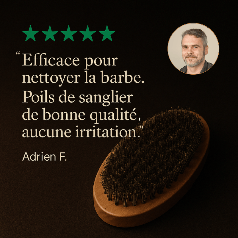 Brosse à Barbe en Poils de Sanglier