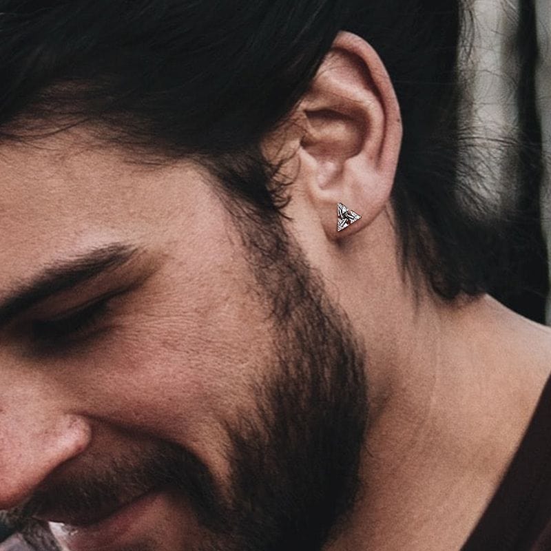 Boucles d'Oreilles Triangle Diamant - Style Luxe