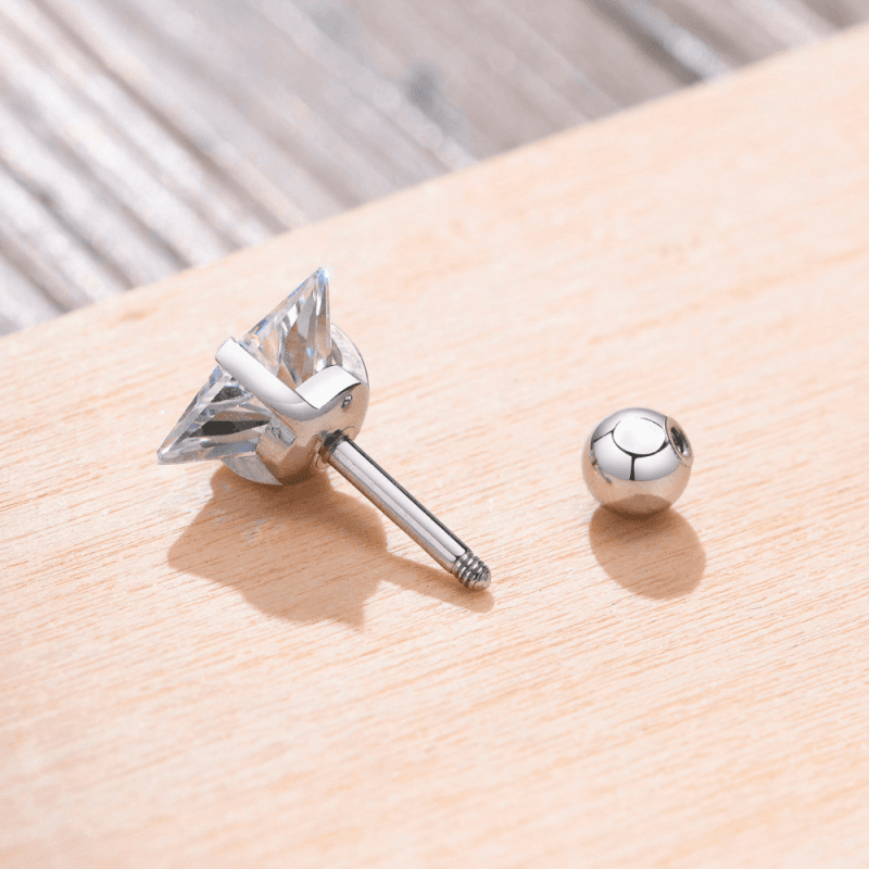 Boucles d'Oreilles Triangle Diamant - Style Luxe