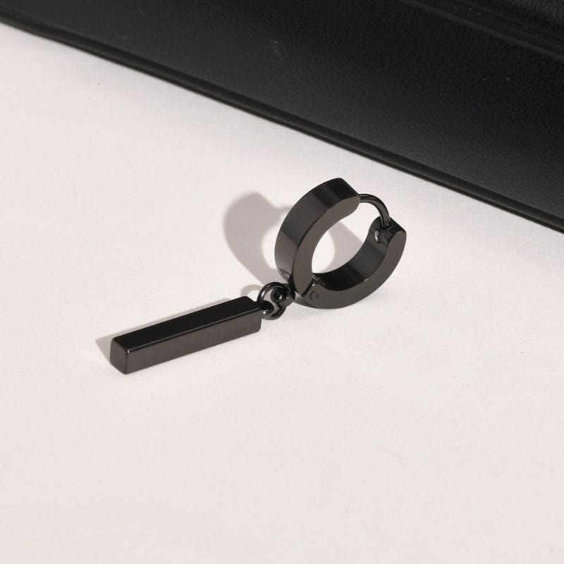 Boucles d’Oreilles Pendantes Barre – Acier Inoxydable Homme