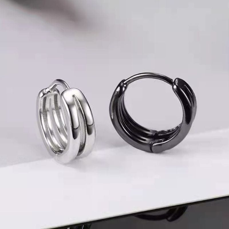 Boucles d'Oreilles Anneaux doubles – Style moderne et tendance