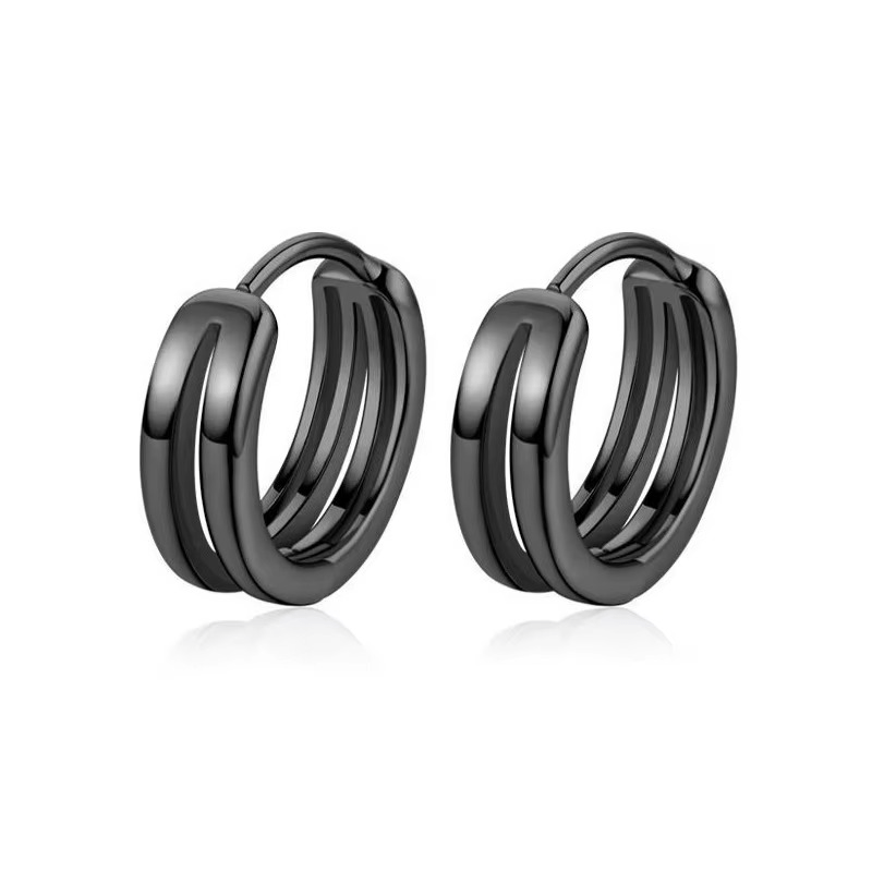 Boucles d'Oreilles Anneaux doubles – Style moderne et tendance
