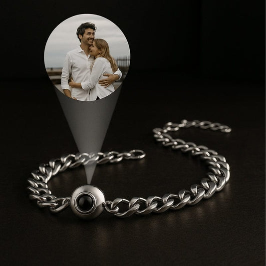 Bracelet photo personnalisé gourmette