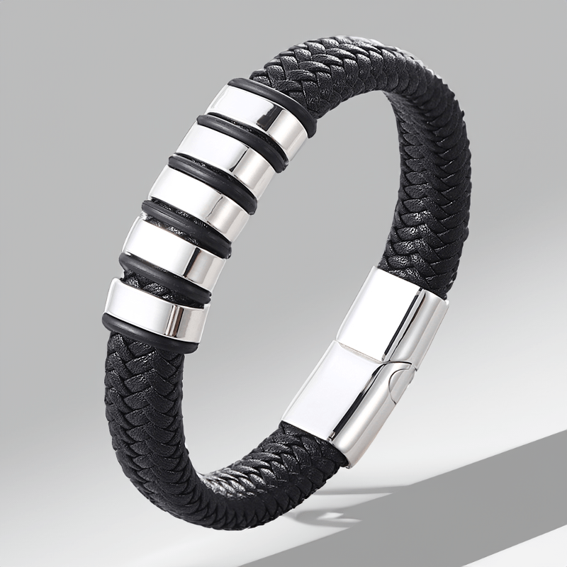 Bracelet Personnalisé en Cuir Tressé