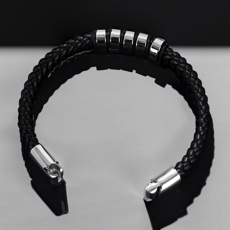 Bracelet Personnalisé en Cuir Tressé