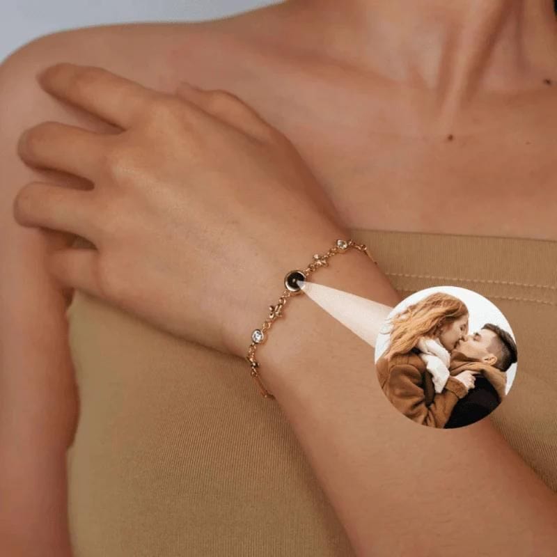 Bracelet photo personnalisé luxe