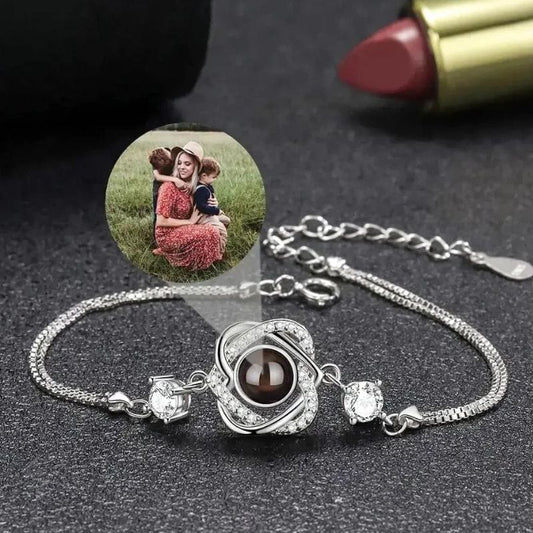Bracelet projection photo en argent