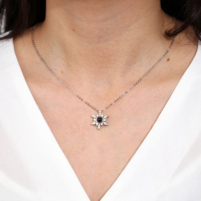 Collier Personnalisé Photo - Flocon de Neige