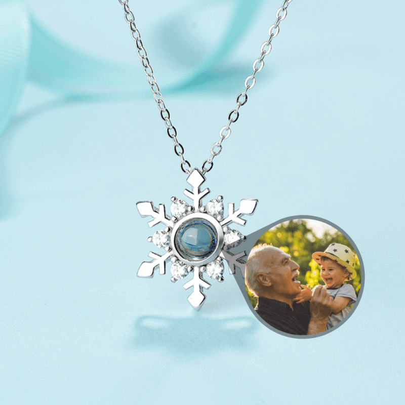 Collier Personnalisé Photo - Flocon de Neige