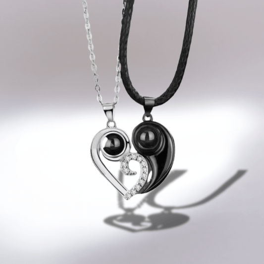 Collier Photo Personnalisée pour Couple