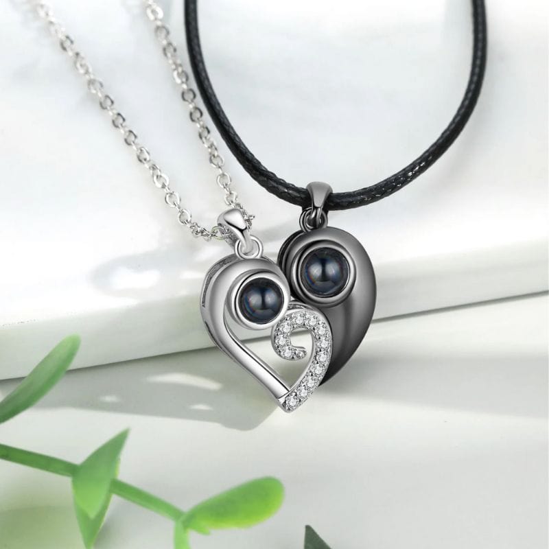 Collier Photo Personnalisée pour Couple