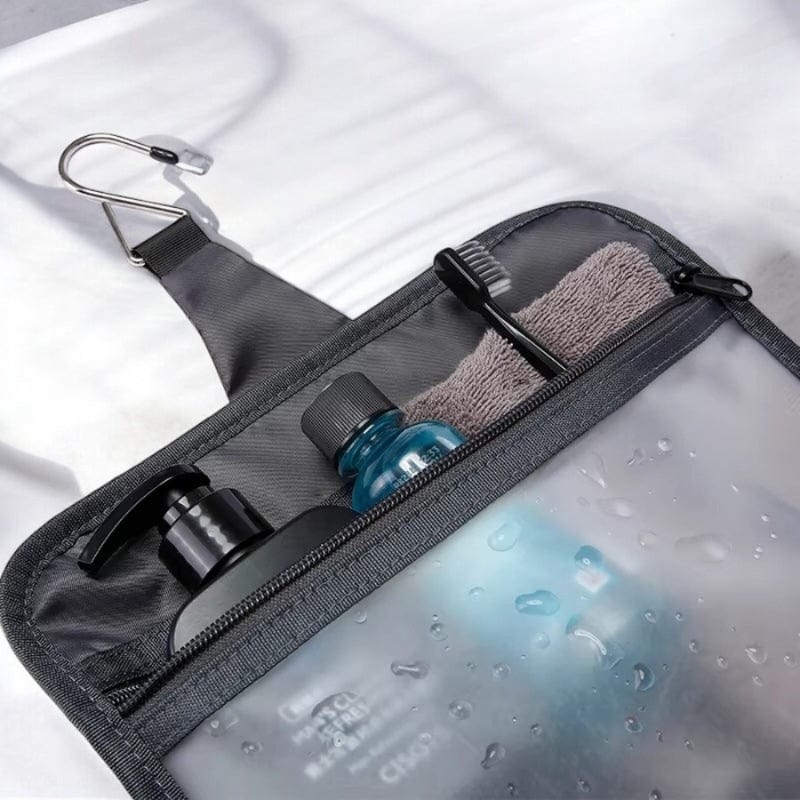 Grande trousse de toilette homme suspendue – Étanche et compartimentée