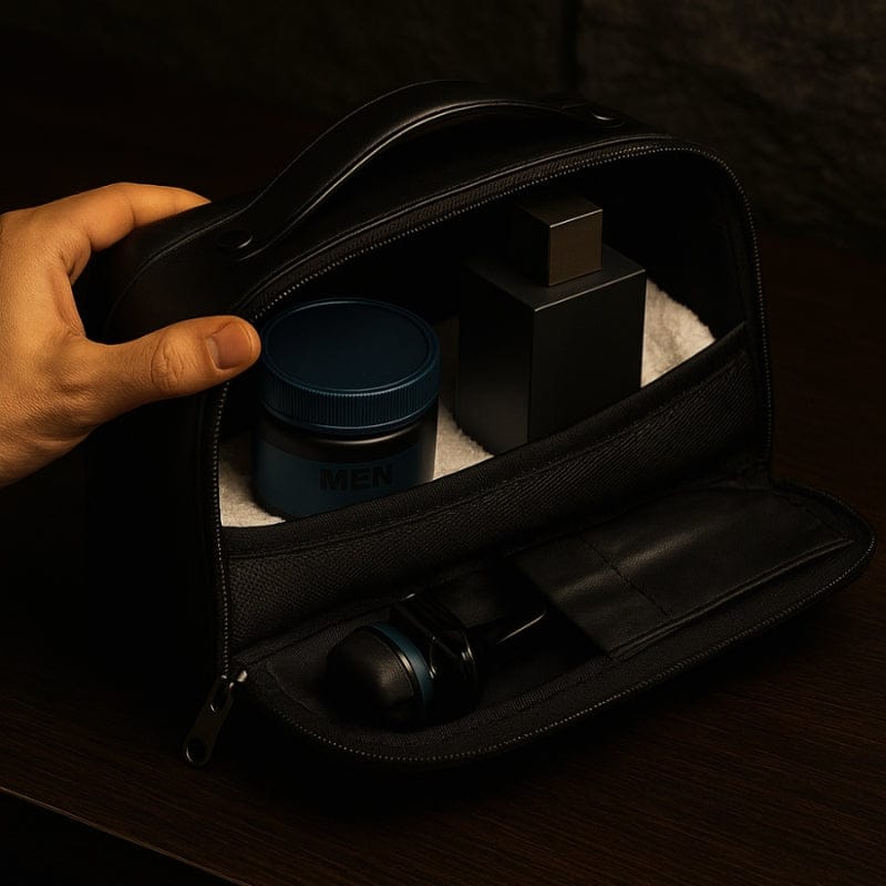 Grande trousse de toilette voyage pour homme – Élégance et praticité