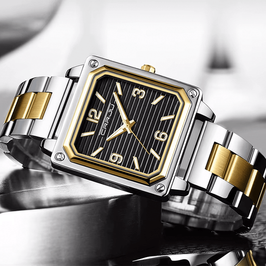 Montre Carré en Acier pour Homme