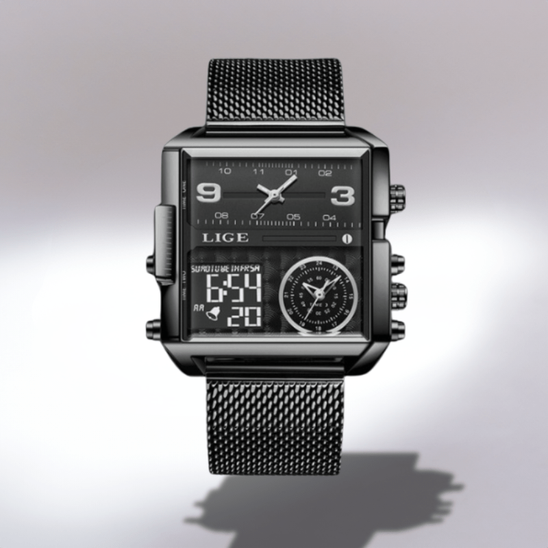 Montre Carrée Militaire en Acier
