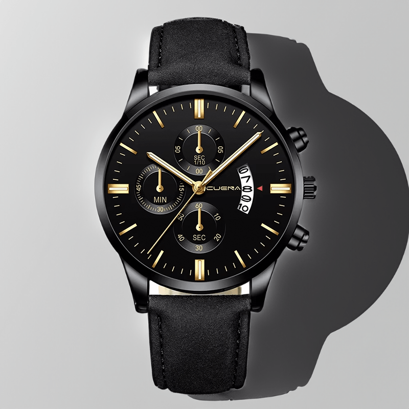 Montre Chronographe Bracelet Cuir