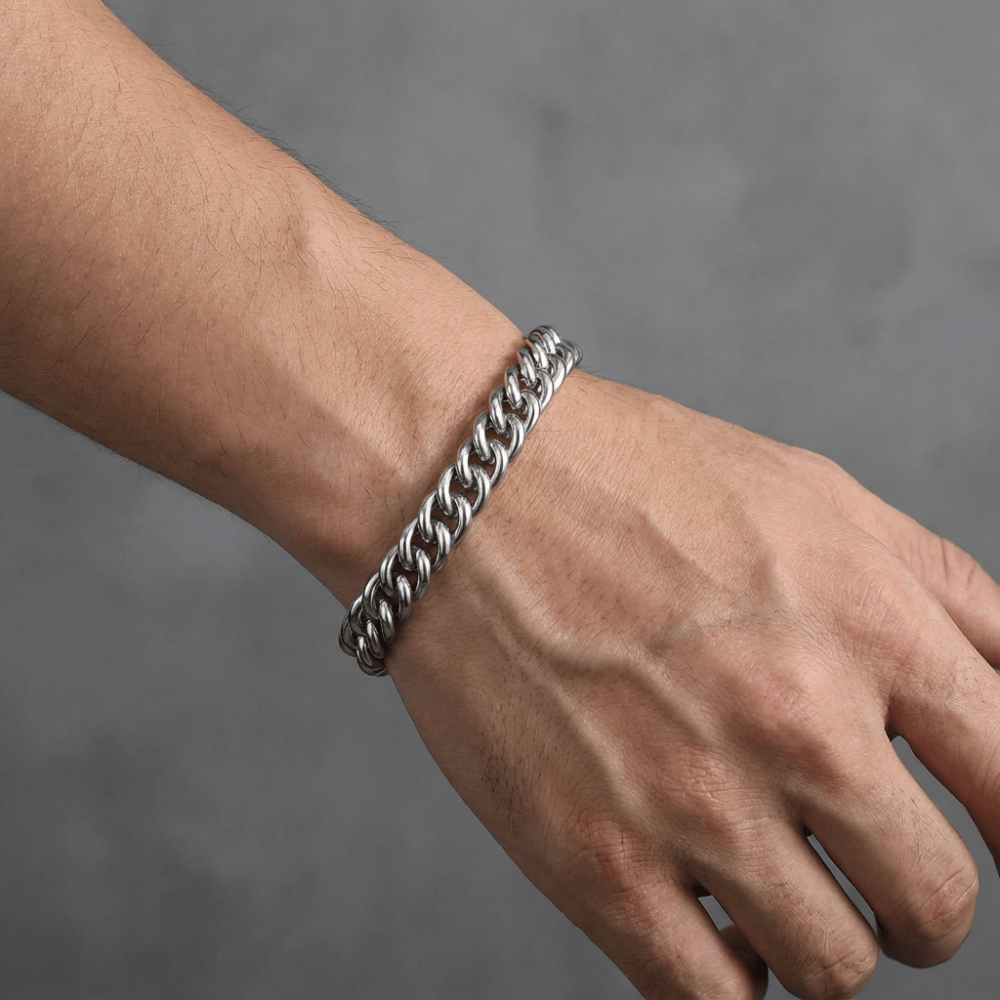 Chaîne Gourmette Homme Argent Maille Double