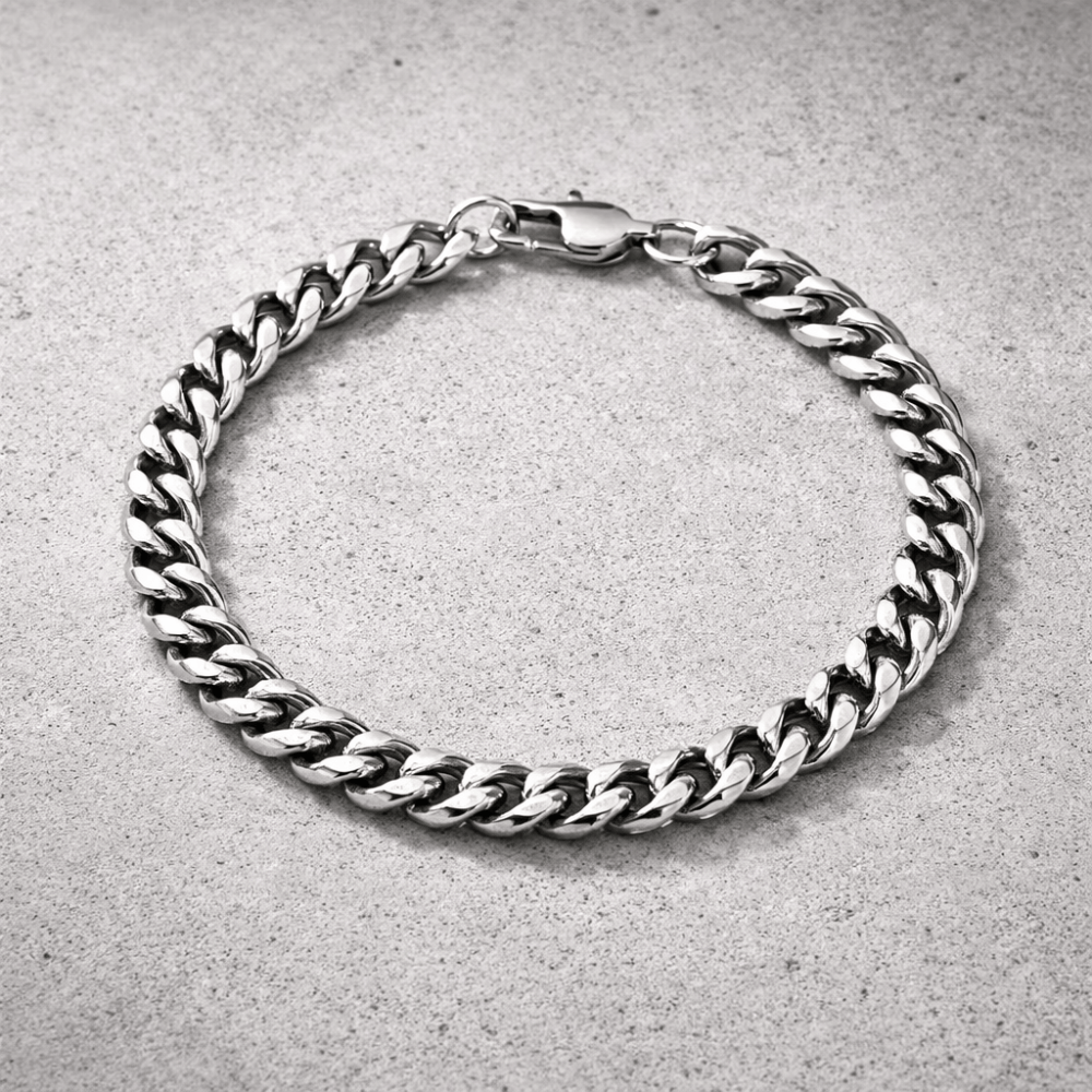 Bracelet Gourmette Homme Chaîne Maille Acier Inoxydable
