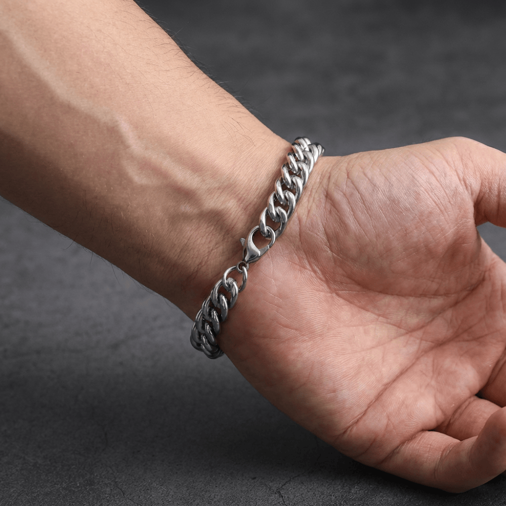 Chaîne Gourmette Homme Argent Maille Double
