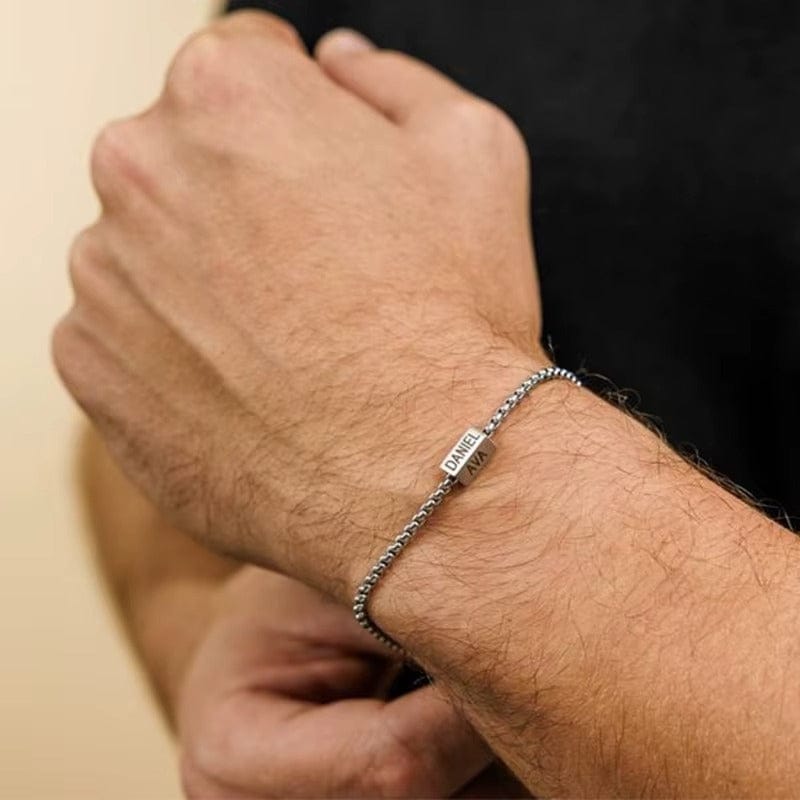 Bracelet Chaîne Homme Personnalisé - Acier Inoxydable