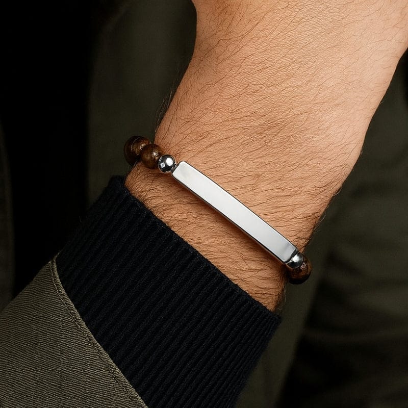 Bracelet Perles Homme Personnalisé | Pierre Naturelle