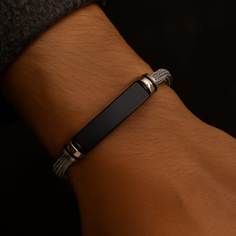 Bracelet Homme Personnalisé Acier - Maille Fine