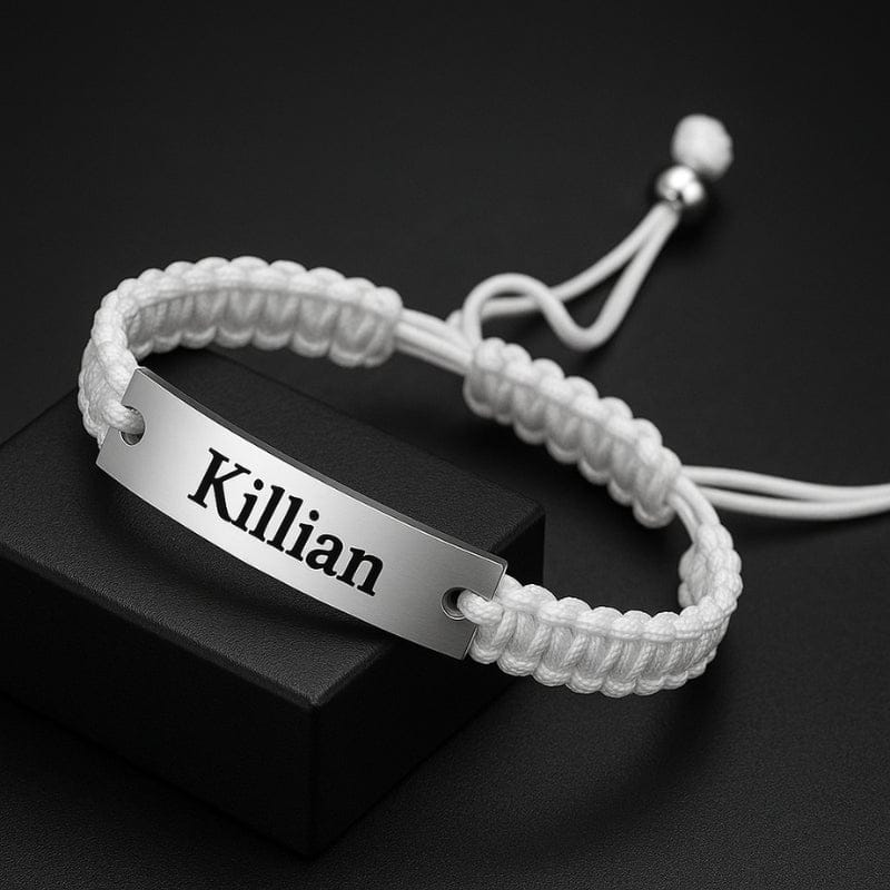 Bracelet Tissu Personnalisé Homme - Gravure Laser