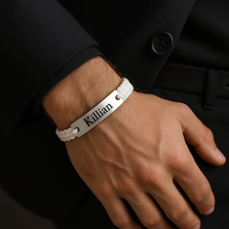 Bracelet Tissu Personnalisé Homme - Gravure Laser