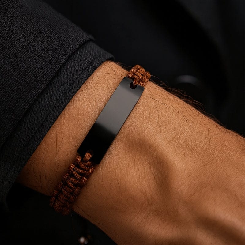 Bracelet Tissu Personnalisé Homme - Gravure Laser