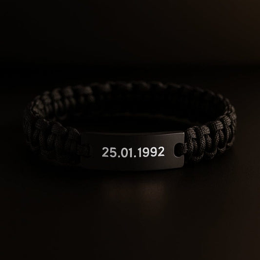 Bracelet Tissu Personnalisé Homme - Gravure Laser