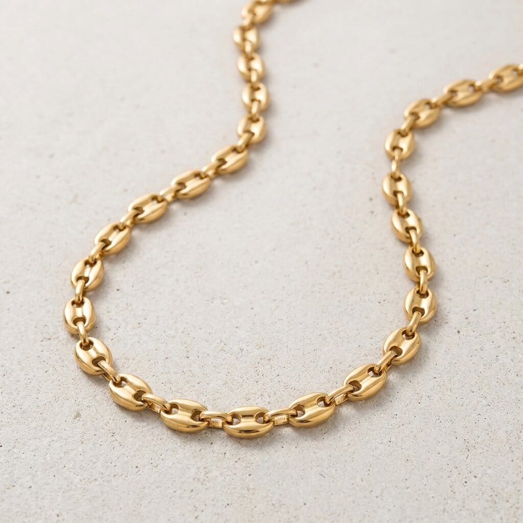 Collier Chaîne Grain de Café Pour Homme
