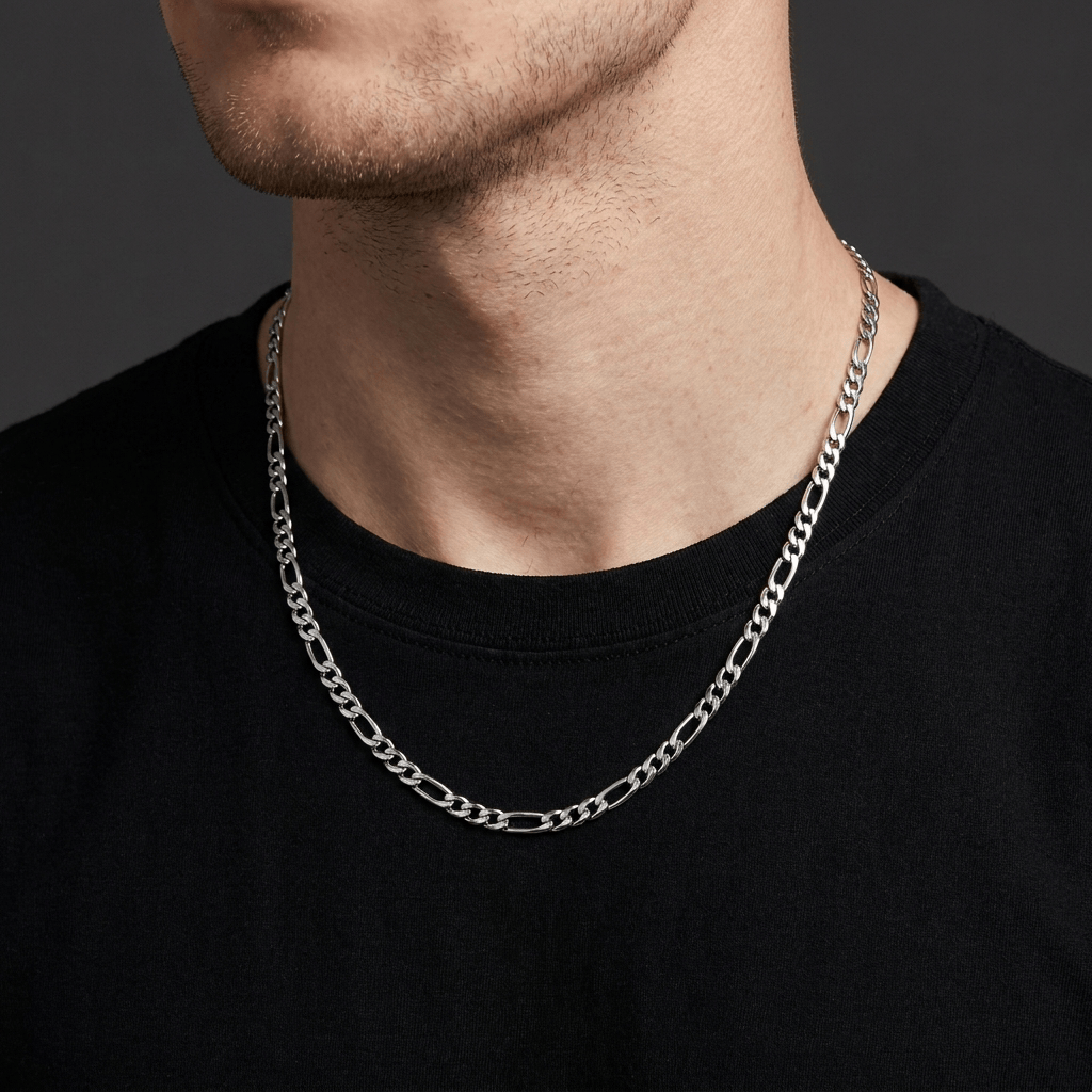 Chaîne Homme Maille Gourmette Alternée Argent