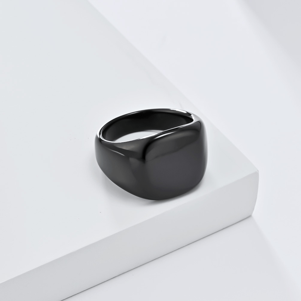 Bague Chevalière Homme Moderne Acier Inoxydable
