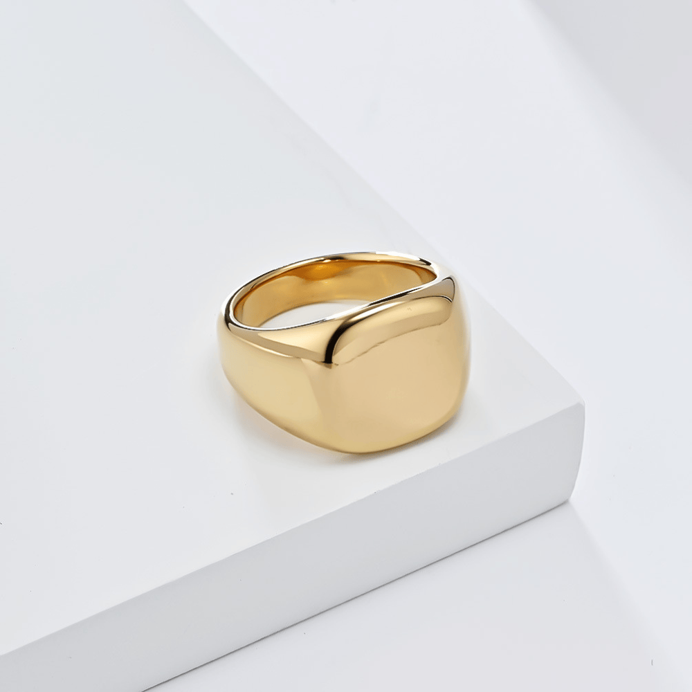Bague Chevalière Homme Moderne Acier Inoxydable