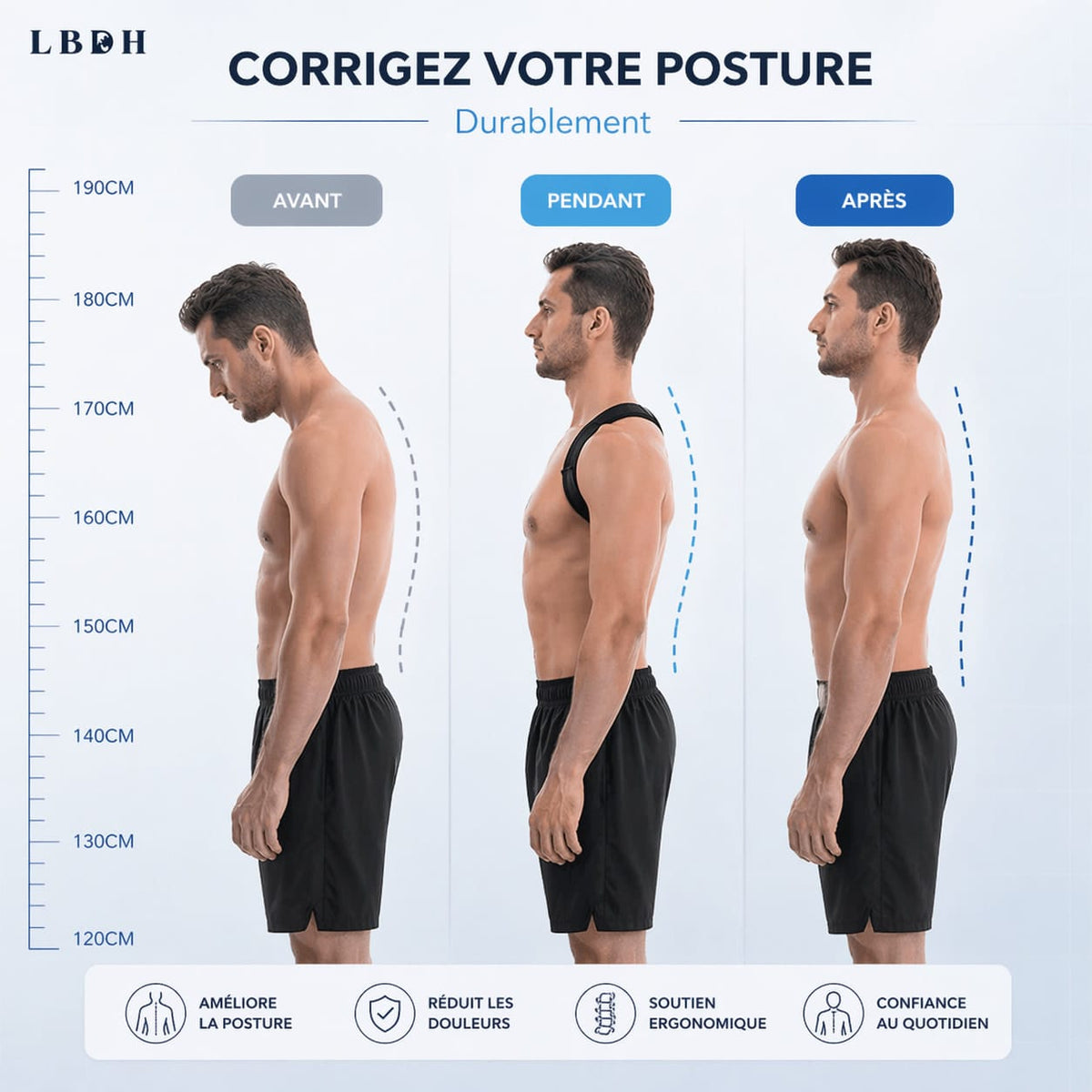 Correcteur de posture dos et épaule