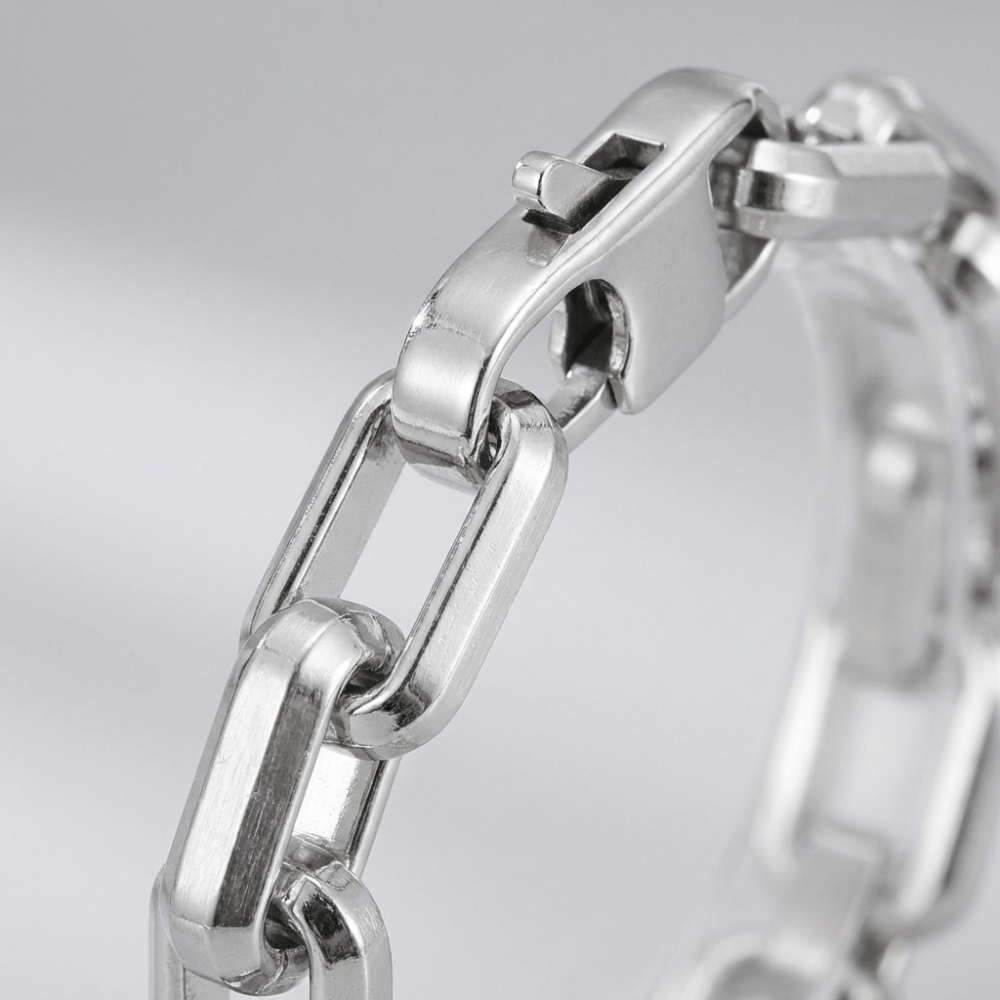 Bracelet Gourmette Homme Gros Maillons en Acier