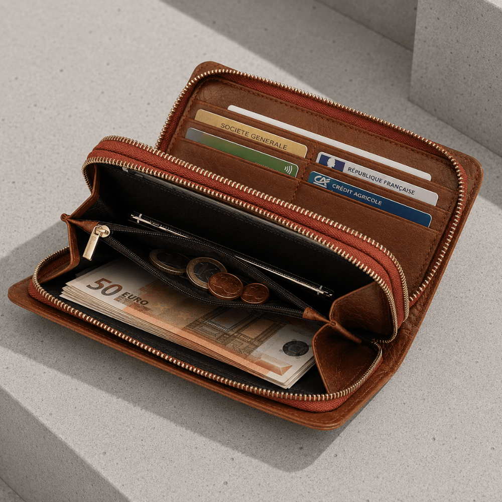 Grand Portefeuille Homme Cuir Véritable Personnalisé