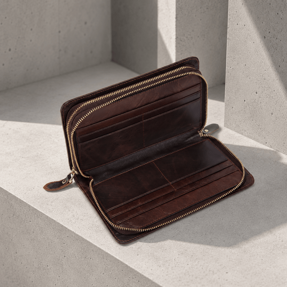 Grand Portefeuille Homme Cuir Véritable Personnalisé