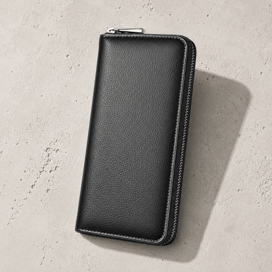 Grand Portefeuille Zippé Homme Grande Capacité