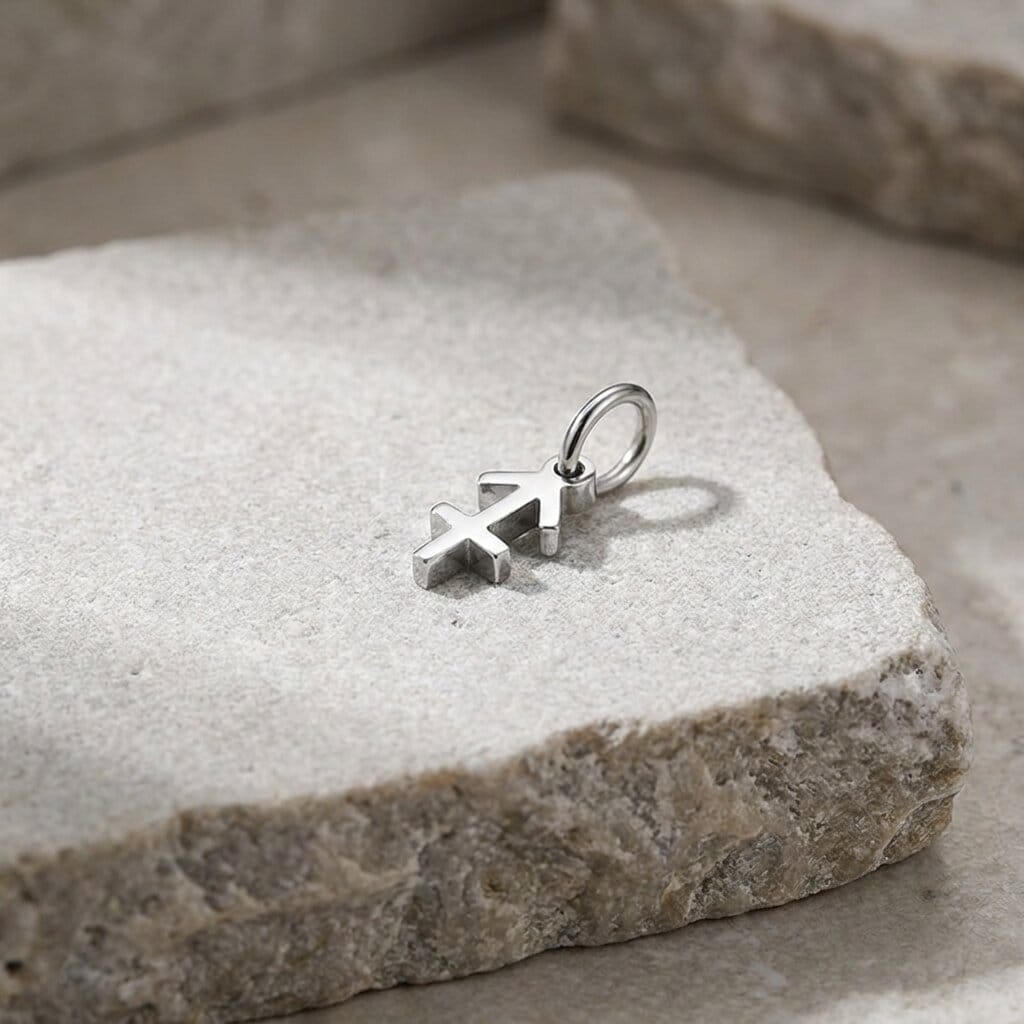 Pendentif Signe Astrologique Homme Argent Breloque