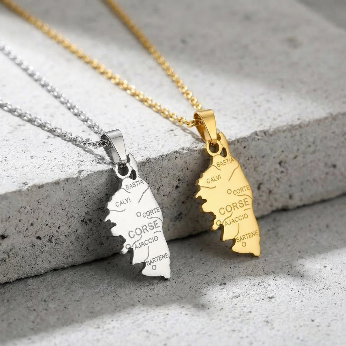 Pendentif Homme Corse Acier Inoxydable