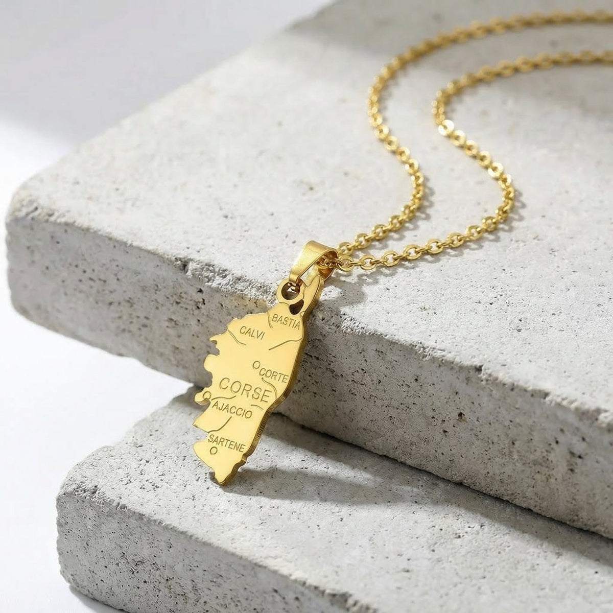 Pendentif Homme Corse Acier Inoxydable