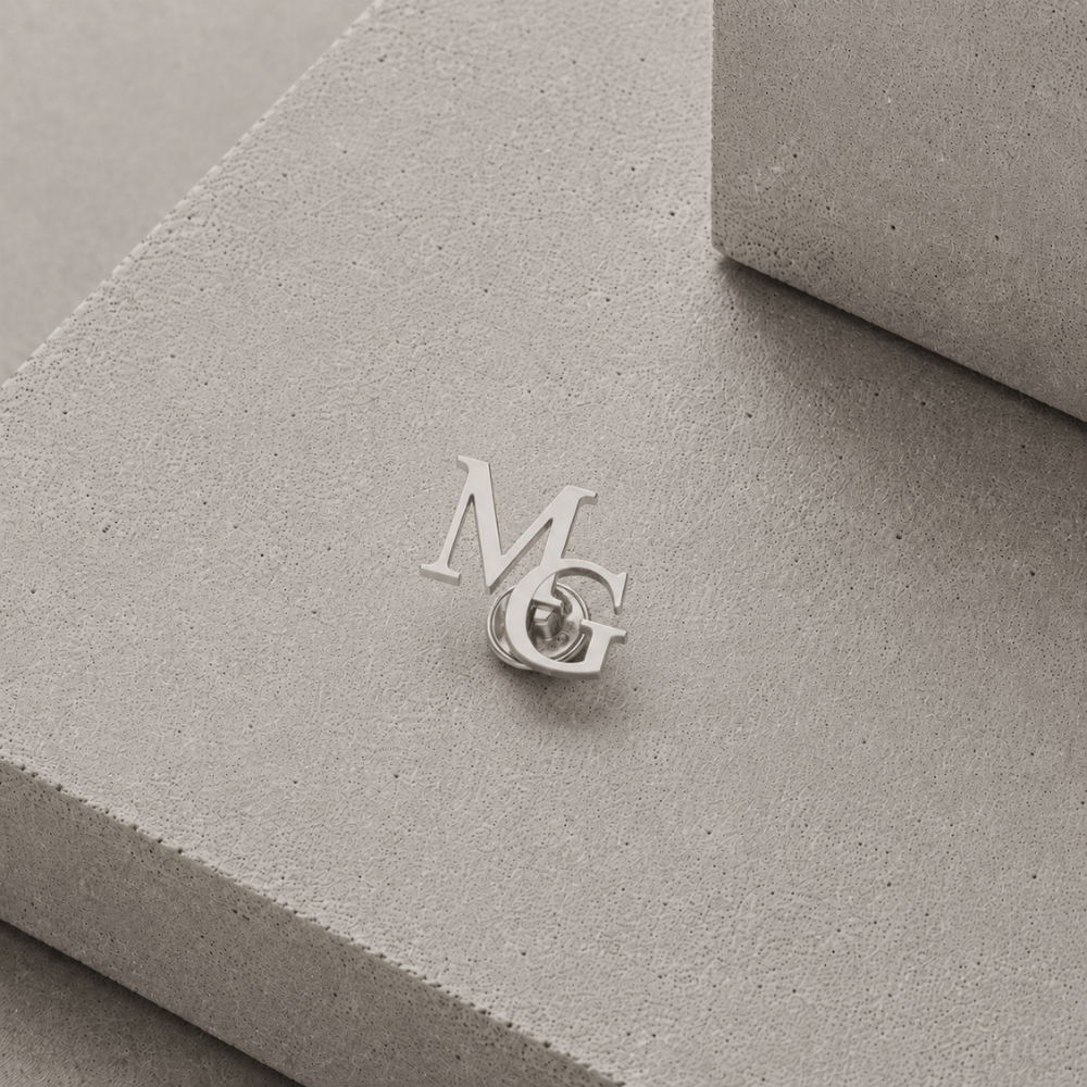 Pins Personnalisé Homme Métal Gravé Initiales