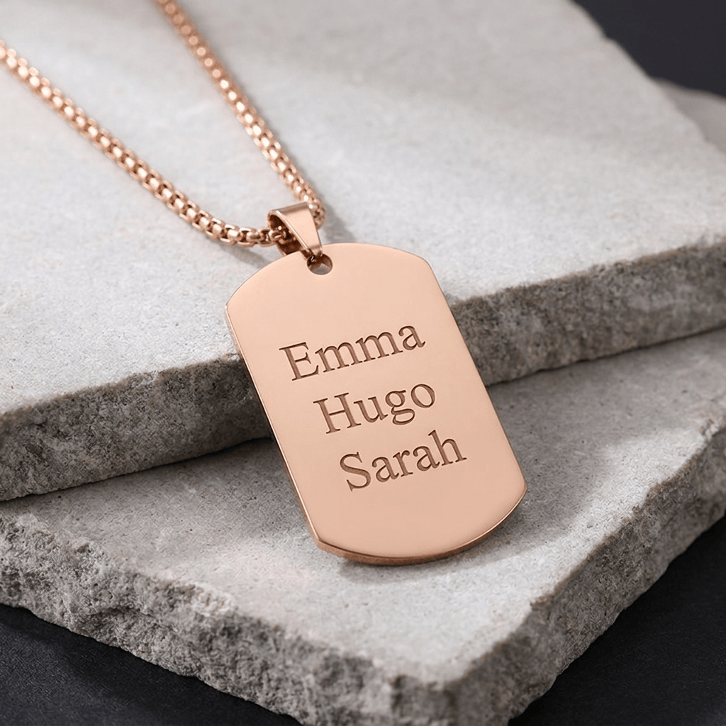 Collier Plaque Militaire Personnalisable Homme