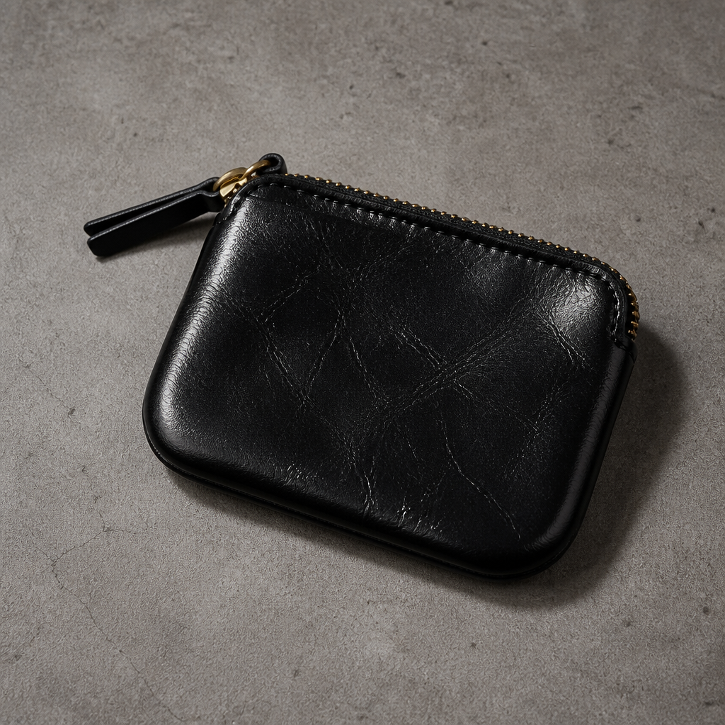 Pochette Porte-Monnaie Homme Zippée Compacte