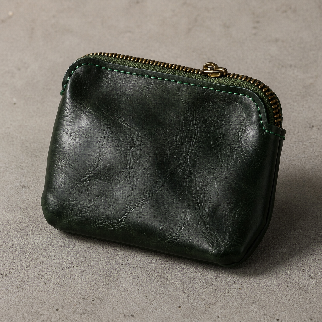 Pochette Porte-Monnaie Homme Zippée Compacte