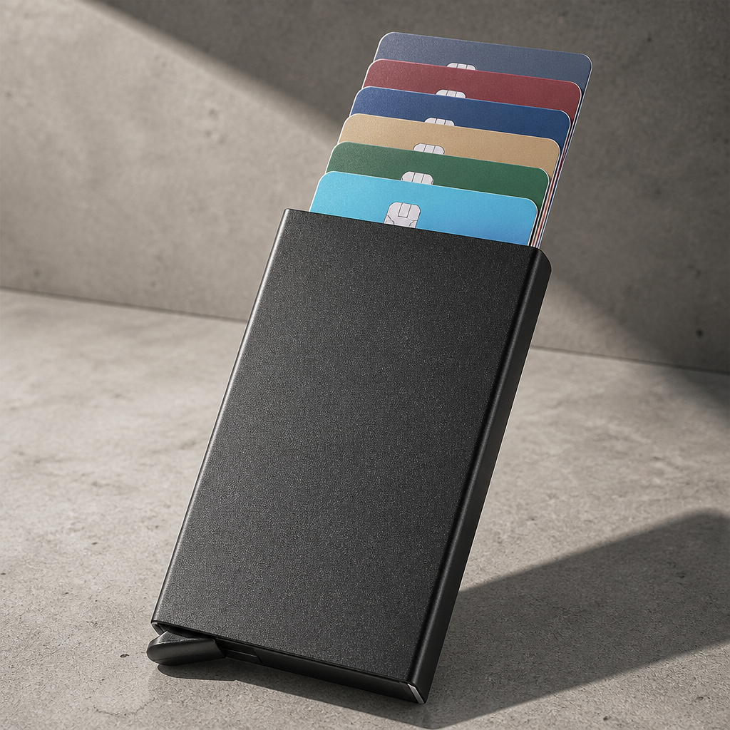Porte-Cartes Homme Aluminium RFID Personnalisé