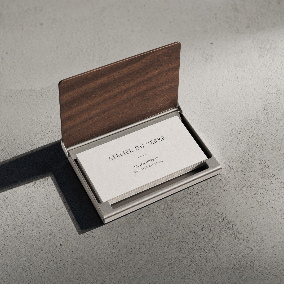 Porte-Cartes Homme Bois et Acier Personnalisable