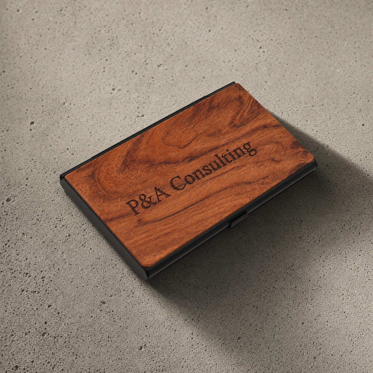 Porte-Cartes Homme Bois et Acier Personnalisable