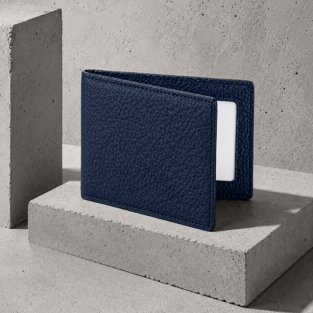 Porte-Cartes Homme Cuir Fin à Fenêtre Transparente